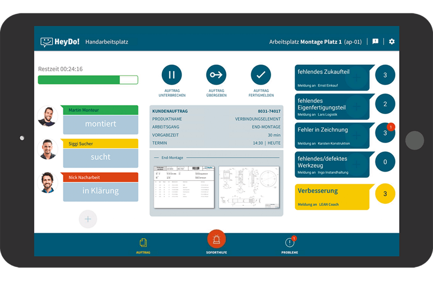 mApp heydo Tablet Handarbeitsplatz